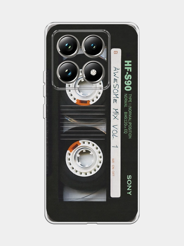 Силиконовый чехол на Xiaomi 14T Pro / Сяоми 14T Про прозрачный, с принтом, защита камеры