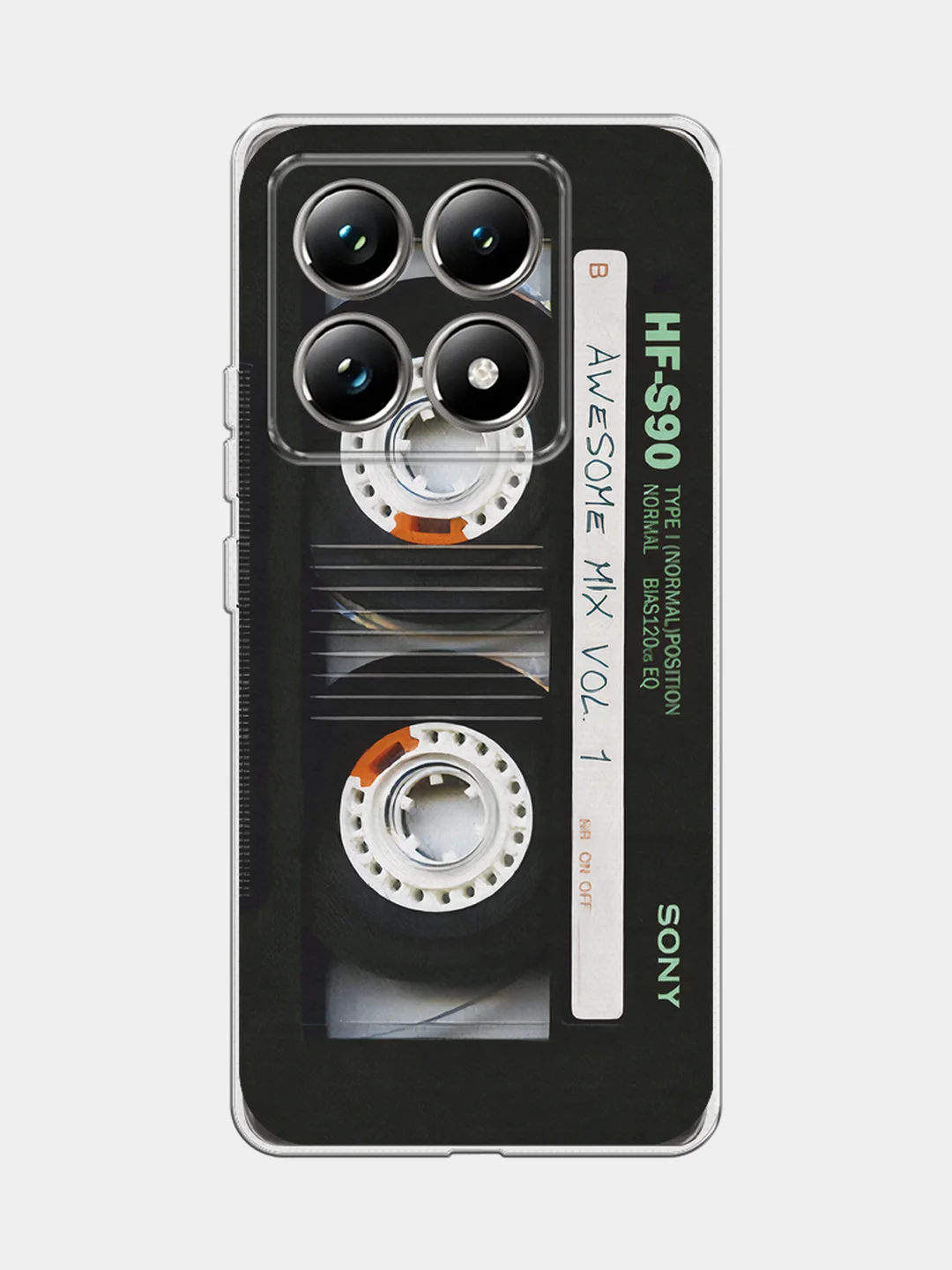 Хром силиконовый чехол на Xiaomi 14T Pro / Сяоми 14T Про прозрачный, с принтом, защита камеры