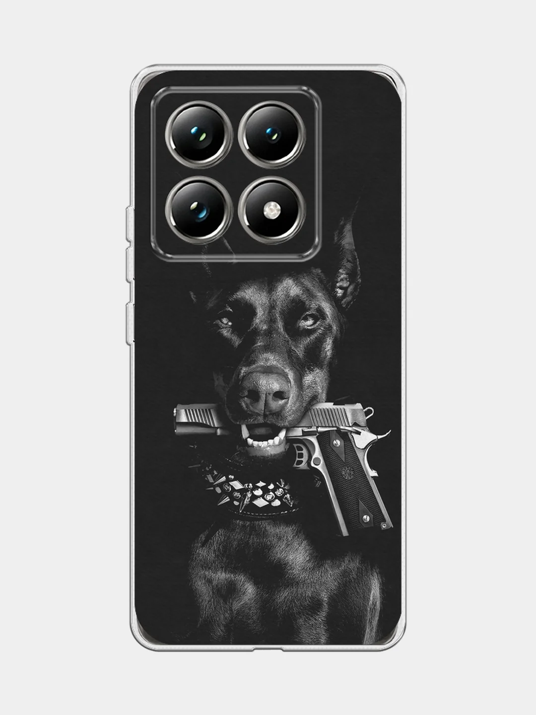 Серый металлик силиконовый чехол на Xiaomi 14T Pro / Сяоми 14T Про прозрачный, с принтом, защита камеры