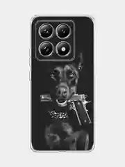 Серый металлик силиконовый чехол на Xiaomi 14T Pro / Сяоми 14T Про прозрачный, с принтом, защита камеры
