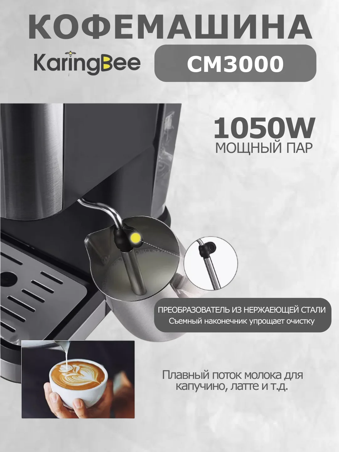 Рожковая кофемашина KaringBee CM3000