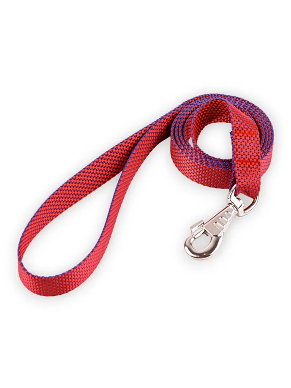 Поводок Аркон Dog&Vogue NEO, нейлон, красный, 25 мм х 1,5 м