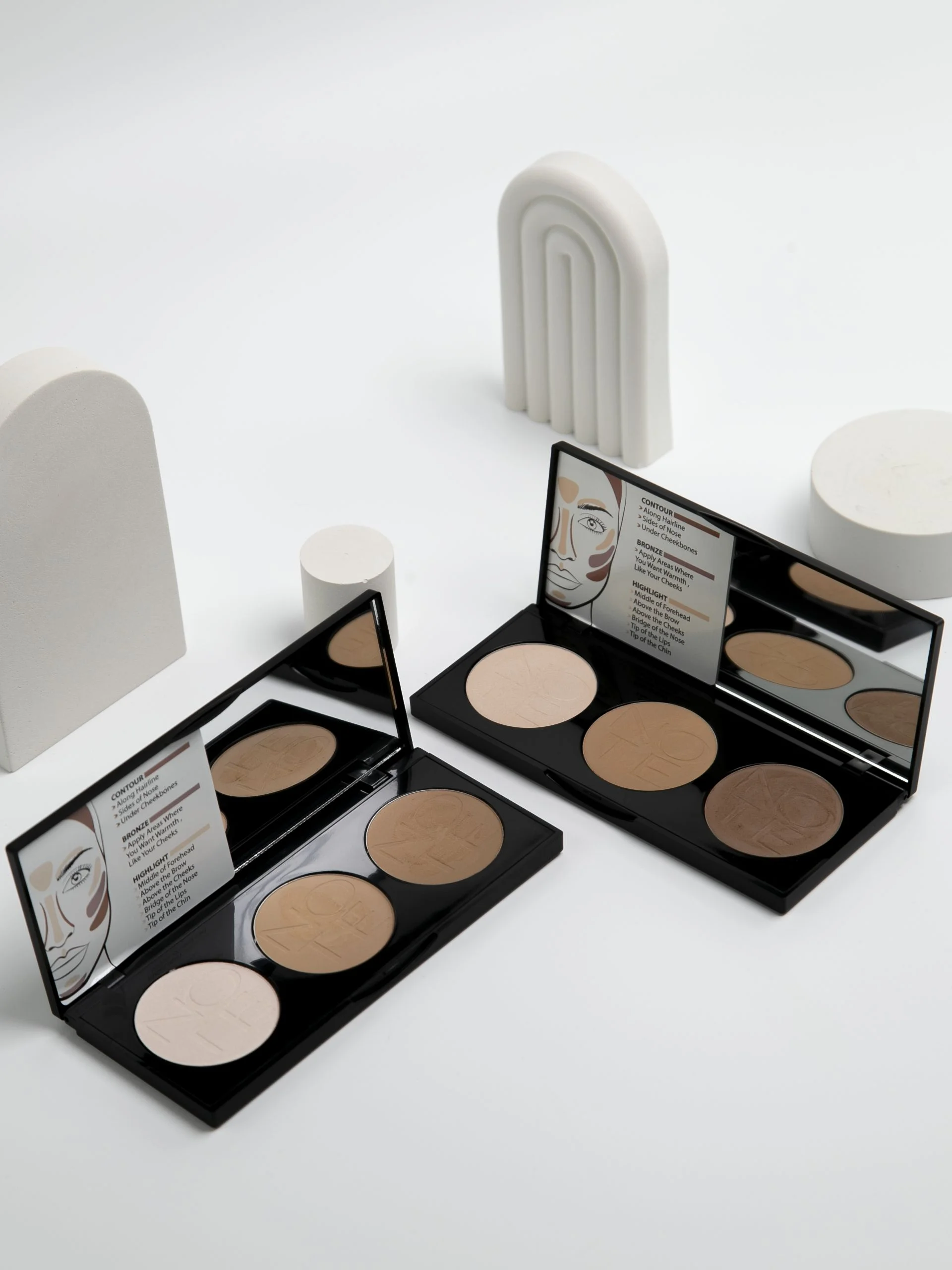 Пудровая палетка NOTE Cosmetique perfecting contour kit powder palette для контурирования
