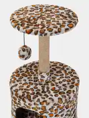 Домик-когтеточка PetTails разборный, круглый, 34х34хh60см