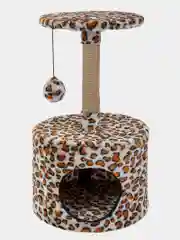 Домик-когтеточка PetTails разборный, круглый, 34х34хh60см