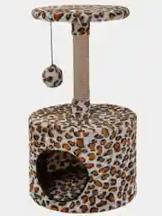 Домик-когтеточка PetTails разборный, круглый, 34х34хh60см