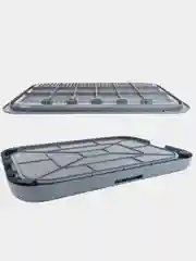 Туалет для собак PetTails со столбиком и стенкой, 51*41*27см