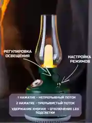 Тёмно-зелёный увлажнитель воздуха для дома, настольный