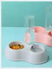 Миска двойная для животных, автопоилка с кормушкой для кошек и собак