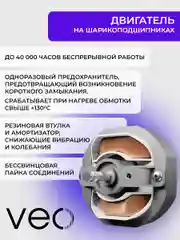 Вентилятор вытяжной D 100 мм VEO ELEGANT 4C BB, с обратным клапаном, на шарикоподшипниках