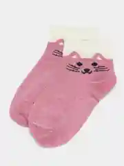 Пастельно-коралловый носки детские для девочек милая "Кошечка"