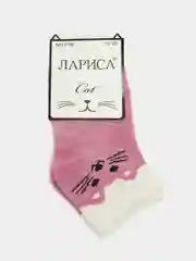 Пастельно-коралловый носки детские для девочек милая "Кошечка"