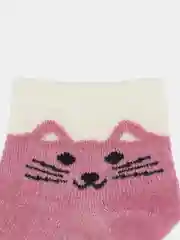 Пастельно-коралловый носки детские для девочек милая "Кошечка"