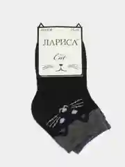 Черный носки детские для девочек милая "Кошечка"