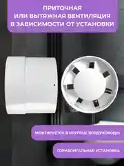 Вентилятор канальный D 100 мм VEO BALANCE 4 вытяжной, приточный