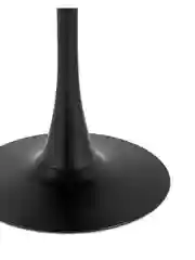 Черный стол обеденный круглый Tulip