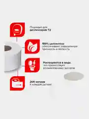 Бумага туалетная 200м, LAIMA (T2), ADVANCED, 1-сл, цвет белый, КОМПЛЕКТ 12 рулонов, 126093