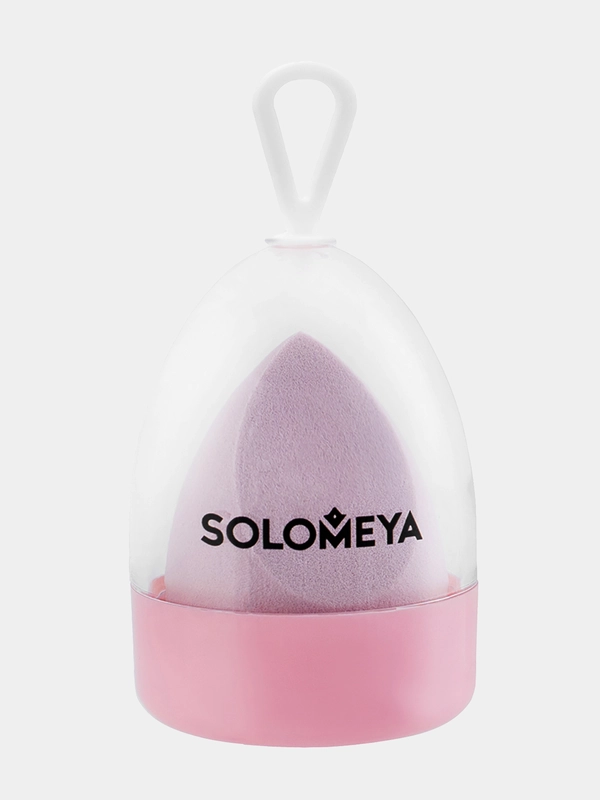 Косметический спонж Solomeya для макияжа со срезом лиловый