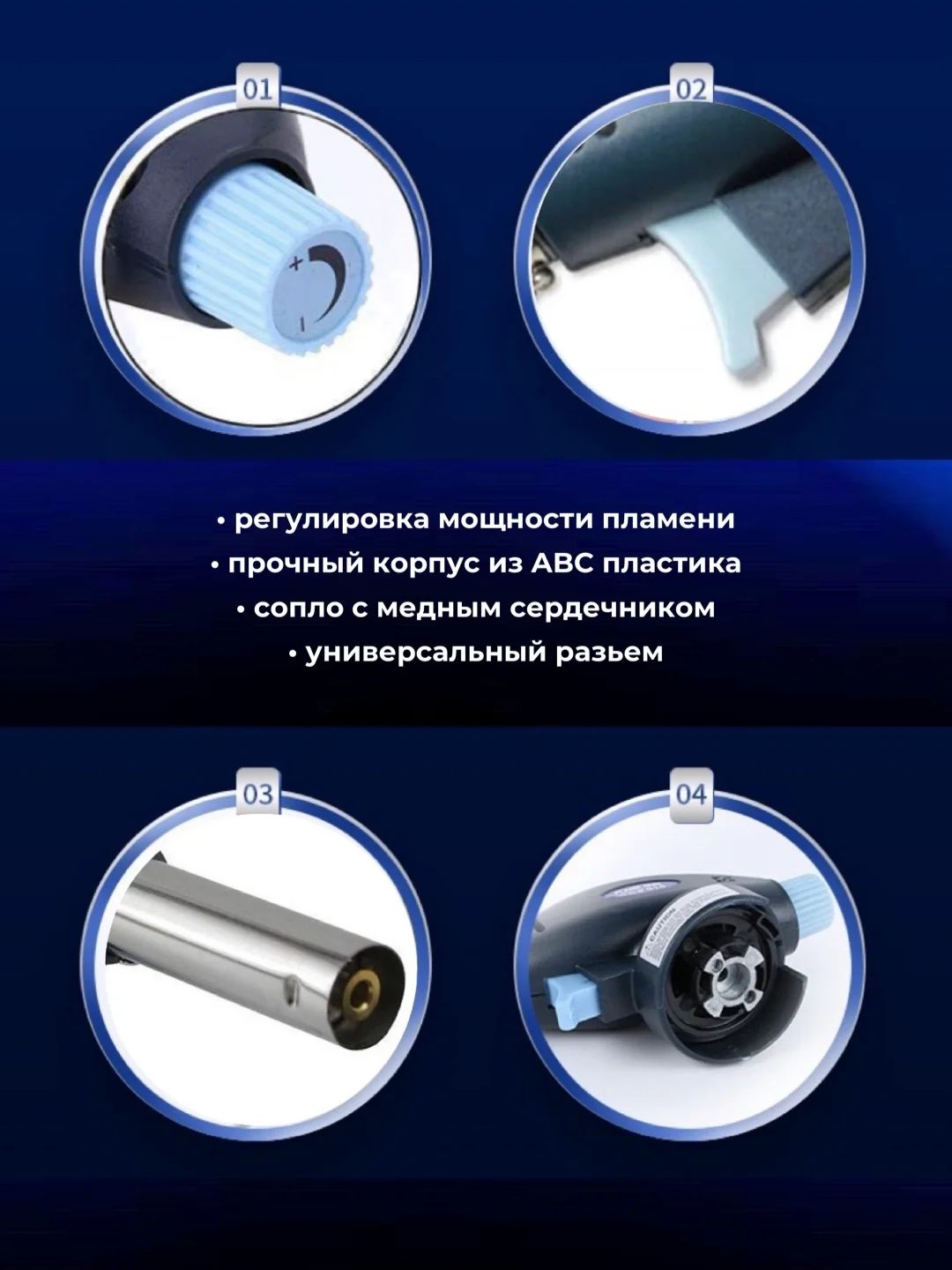 Газовая горелка насадка с пьезоподжигом
