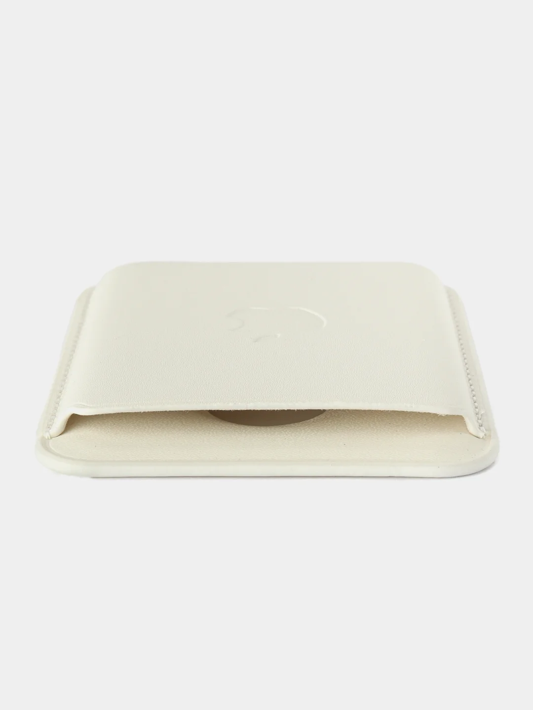 Белый картхолдер - бумажник на iPhone с поддержкой MagSafe/Leather Wallet