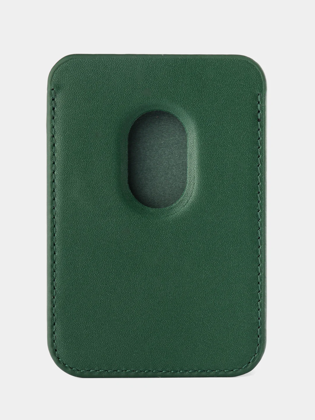 Зеленый картхолдер - бумажник на iPhone с поддержкой MagSafe/Leather Wallet