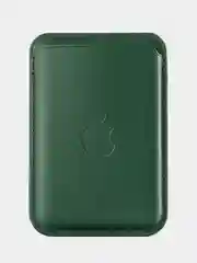 Зеленый картхолдер - бумажник на iPhone с поддержкой MagSafe/Leather Wallet