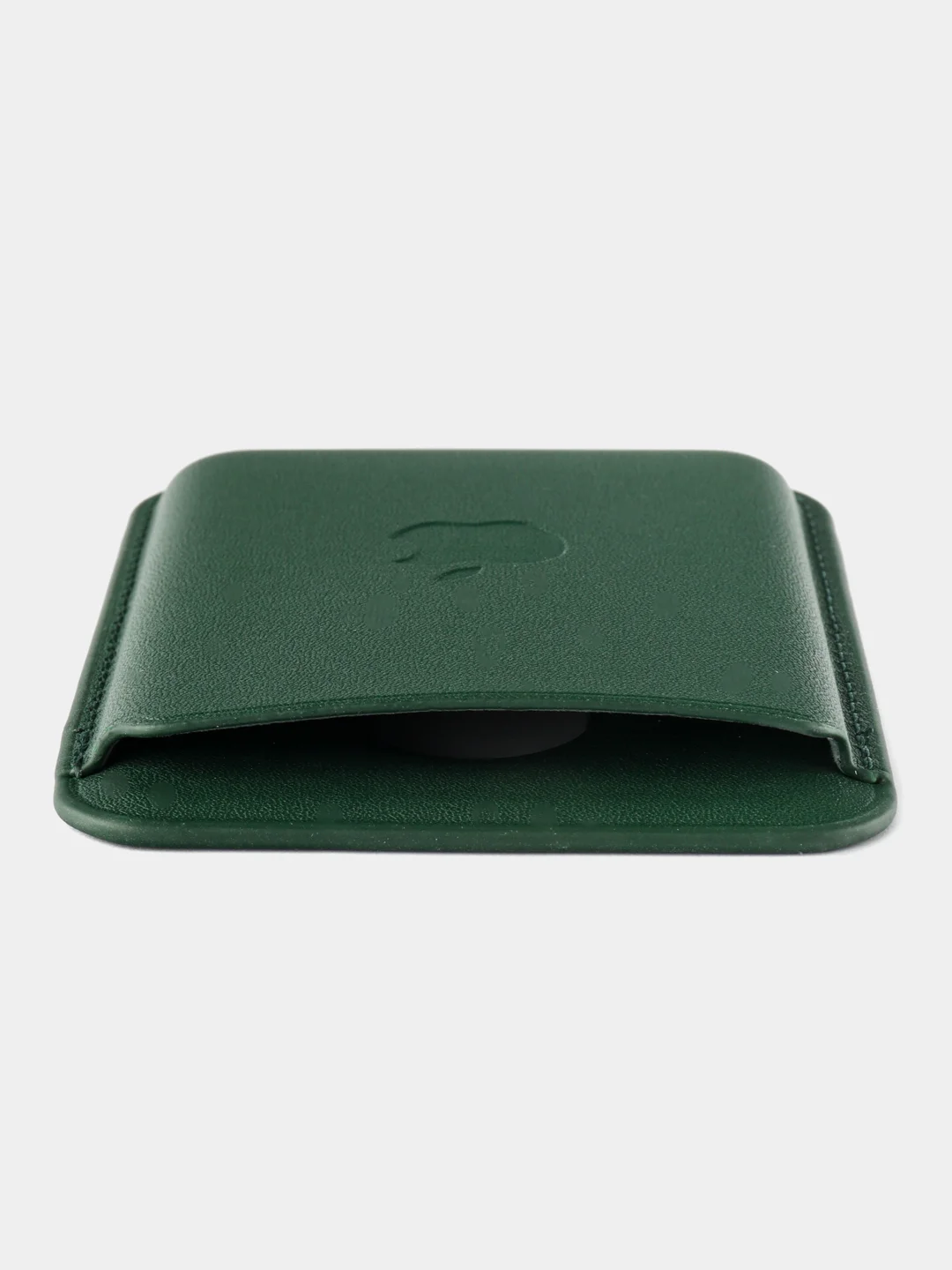 Зеленый картхолдер - бумажник на iPhone с поддержкой MagSafe/Leather Wallet