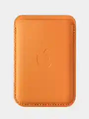 Оранжевый картхолдер - бумажник на iPhone с поддержкой MagSafe/Leather Wallet
