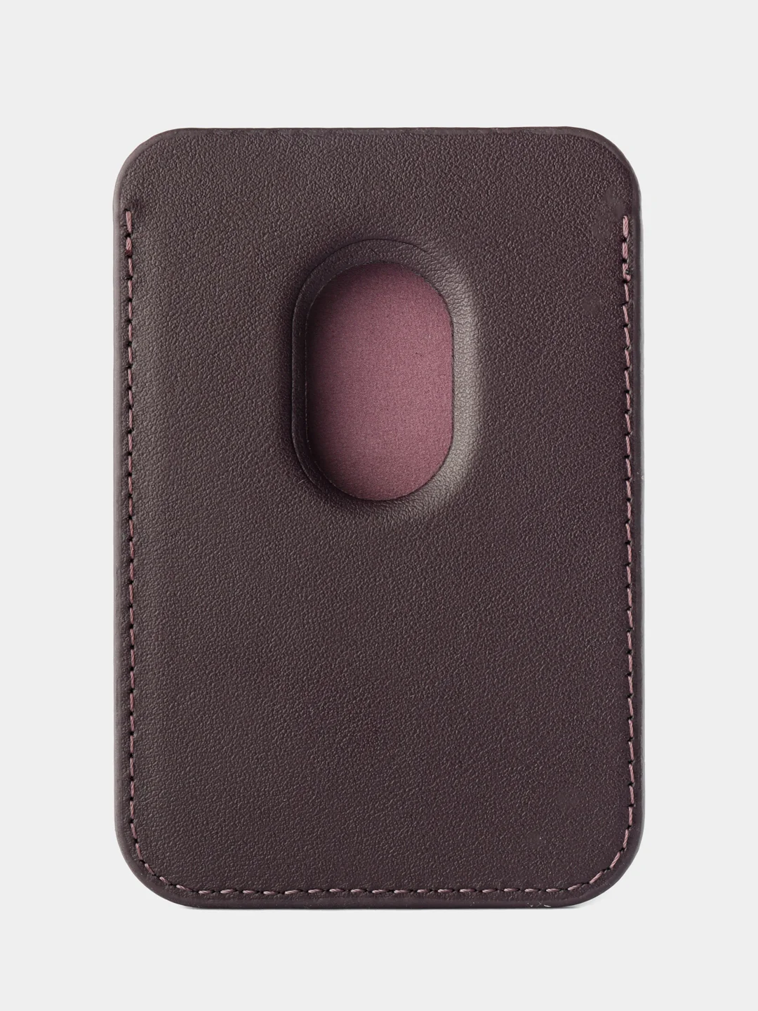 Тёмно-бордовый картхолдер - бумажник на iPhone с поддержкой MagSafe/Leather Wallet