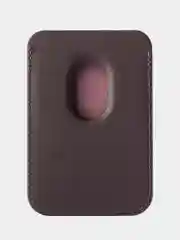 Тёмно-бордовый картхолдер - бумажник на iPhone с поддержкой MagSafe/Leather Wallet