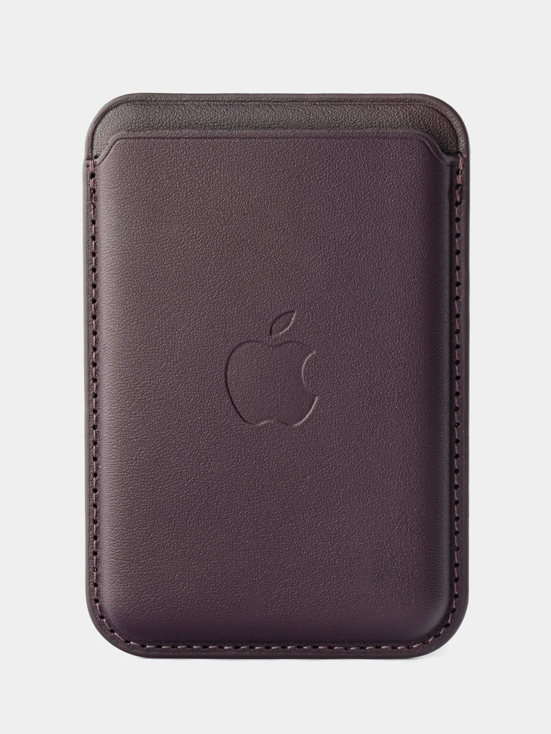 Тёмно-бордовый картхолдер - бумажник на iPhone с поддержкой MagSafe/Leather Wallet