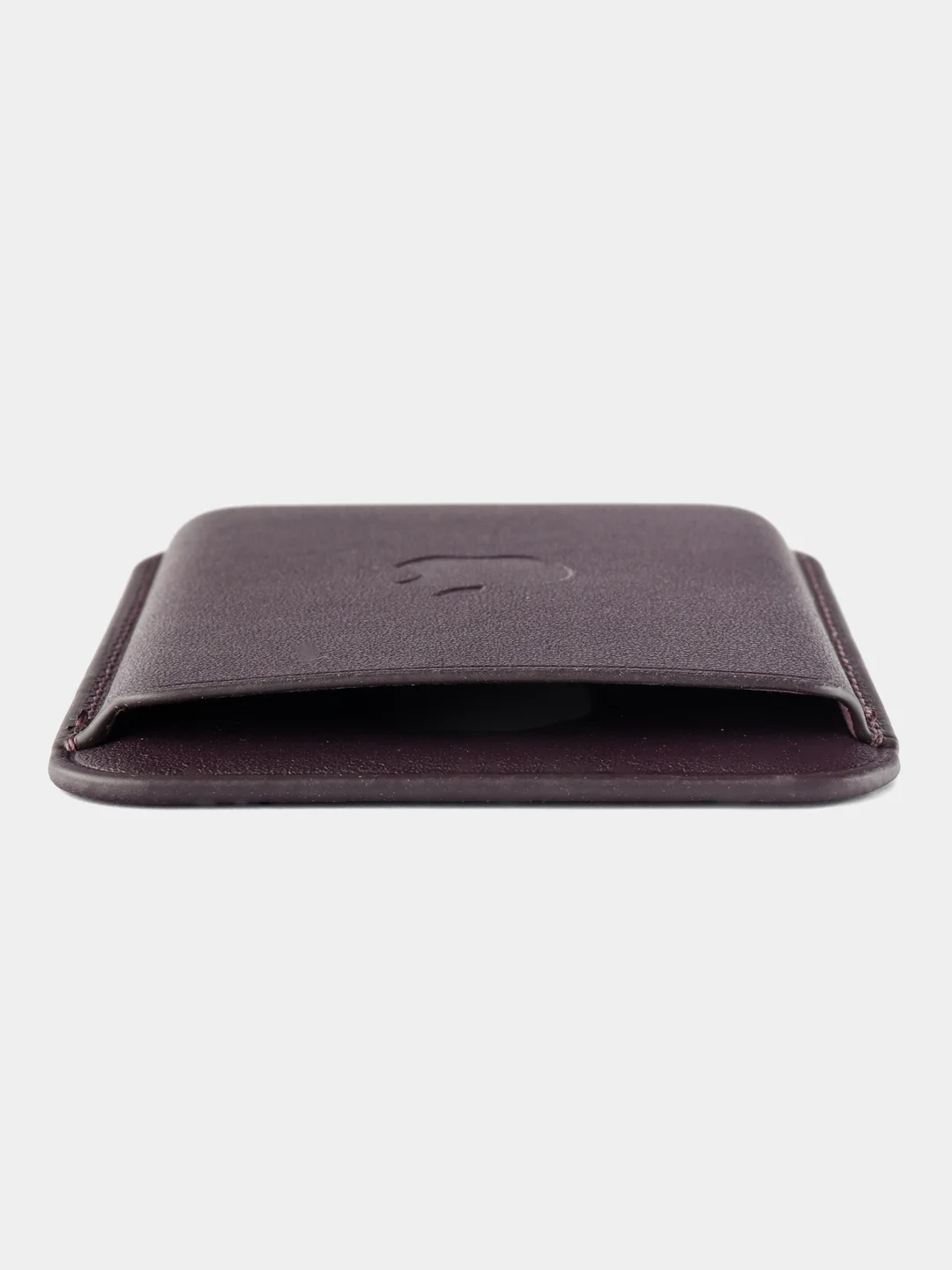 Тёмно-бордовый картхолдер - бумажник на iPhone с поддержкой MagSafe/Leather Wallet