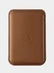 Коричневый картхолдер - бумажник на iPhone с поддержкой MagSafe/Leather Wallet