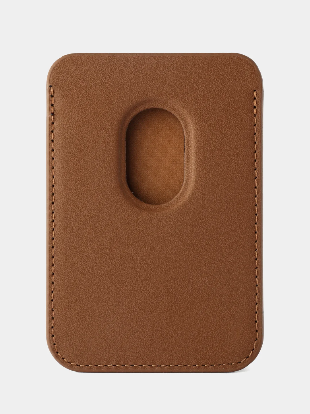 Коричневый картхолдер - бумажник на iPhone с поддержкой MagSafe/Leather Wallet