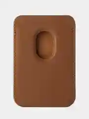 Коричневый картхолдер - бумажник на iPhone с поддержкой MagSafe/Leather Wallet