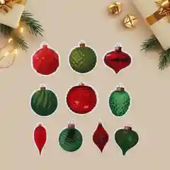 Наклейки новогодние на окна, многоразовые, 10 х 10 см, Новый год