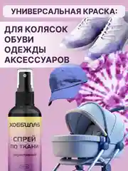 Спрей по ткани, акриловый, для колясок, кепок, одежды (Черный)