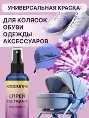 Спрей по ткани, акриловый, для колясок, кепок, одежды (Синий)
