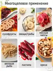 Черный профессиональная электросушилка с горизонтальным обдувом CHEF PRO CF-FD805A 12 поддонов