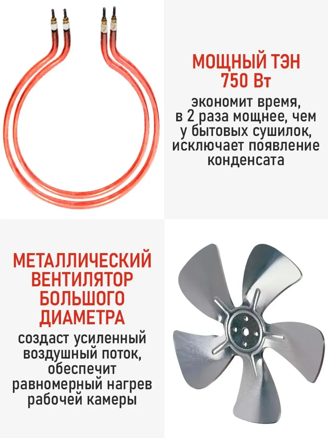 Черный профессиональная электросушилка с горизонтальным обдувом CHEF PRO CF-FD804A 8 поддонов