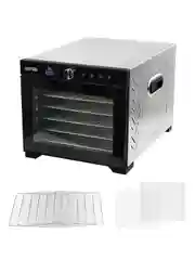 Черный профессиональная электросушилка с горизонтальным обдувом CHEF PRO CF-FD804A 8 поддонов