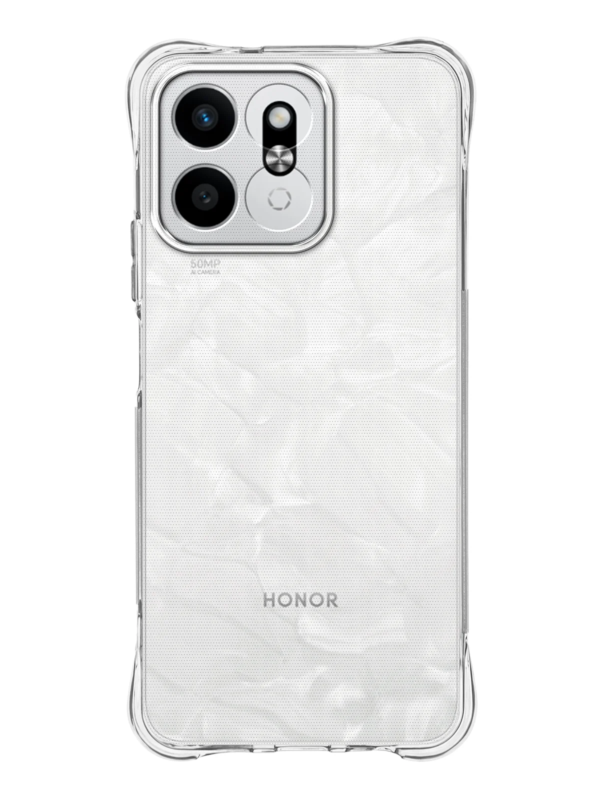 Прозрачный чехол для Honor Play 9T противоударный силиконовый BROSCORP прозрачный, усиленные углы