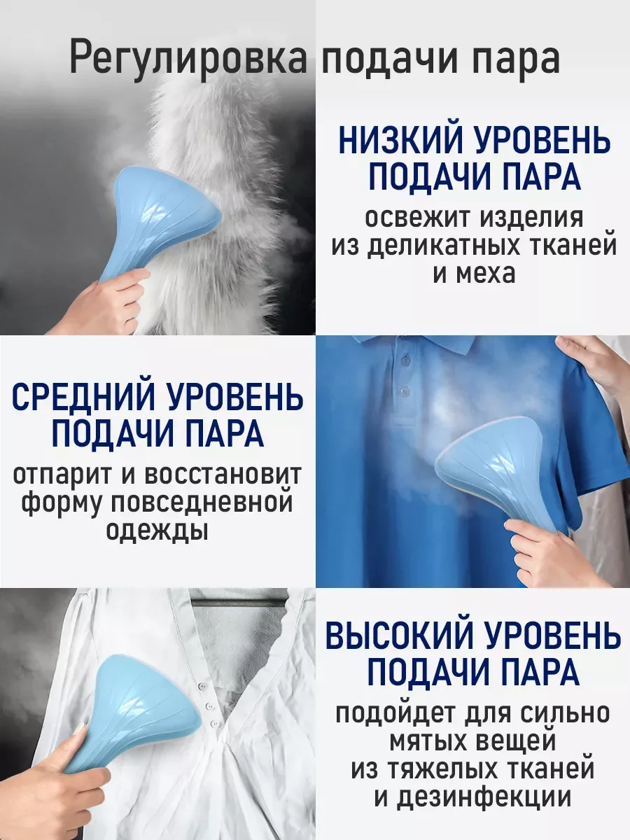 Белый вертикальный напольный отпариватель STINGRAY ST-ST302A белый/голубой
