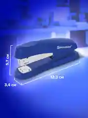 Степлер №24/6, 26/6 BRAUBERG "Standard+", до 30 листов, синий, 228609