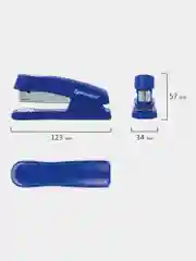 Степлер №24/6, 26/6 BRAUBERG "Standard+", до 30 листов, синий, 228609