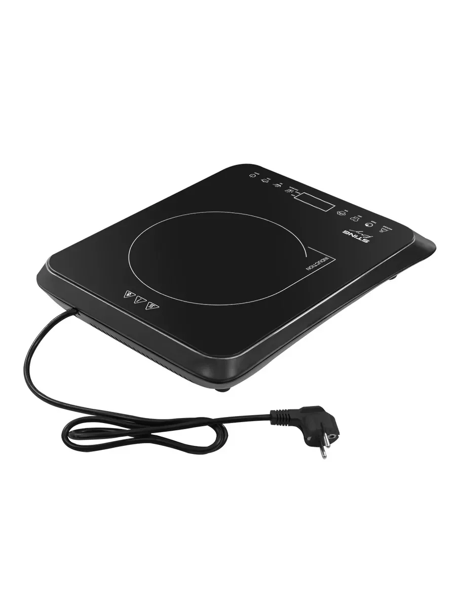 Черный электрическая индукционная безимпульсная плитка STINGRAY ST-HP3507A темное серебро