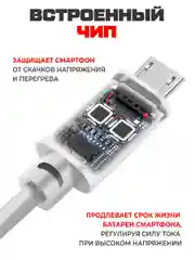 Кабель USB Micro Krutoff Classic (0,2m) белый
