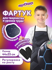 Фартук школьный детский для уроков труда, рисования, творчества с нарукавниками, 271044