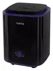 Черный увлажнитель воздуха для дома MARTA MT-HF4707A с УФ лампой, черный/фиолетовый