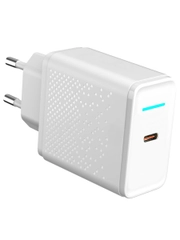 Сетевое зарядное устройство Krutoff CH-09 USB Type-C, PD 20W, white